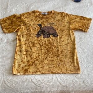 Nomada Yellow Tie-Dye Turtle Short Sleeve Tee 100% cotton.